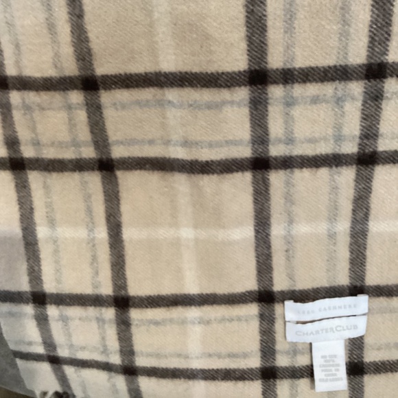 Unisex Charter Club 100% Cashmere scarf - Picture 3 of 6